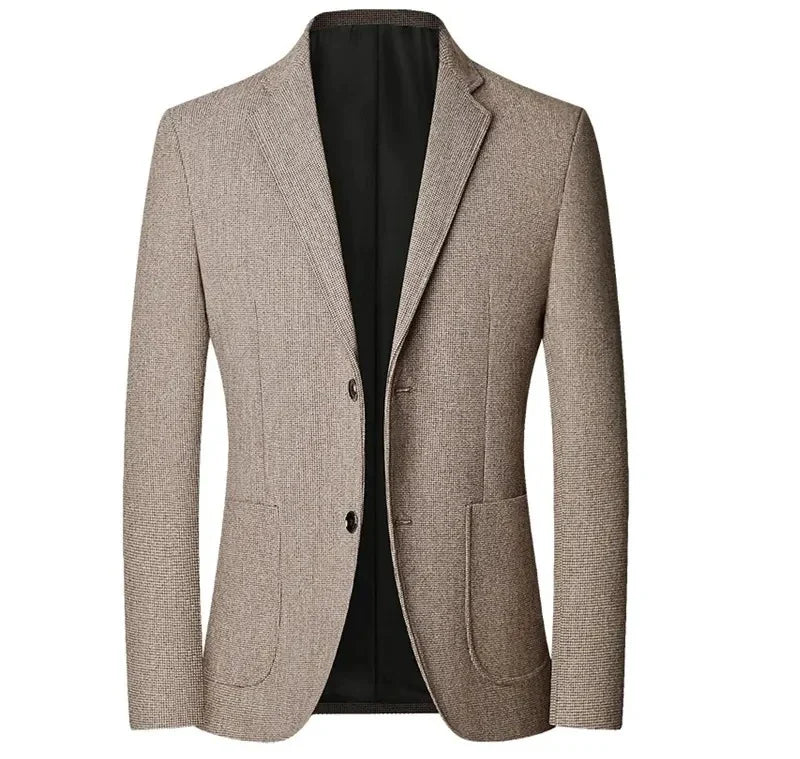 Blazer Masculino em Algodão Luzatti LZ030, caimento estruturado, tecido respirável e design versátil para um visual sofisticado.