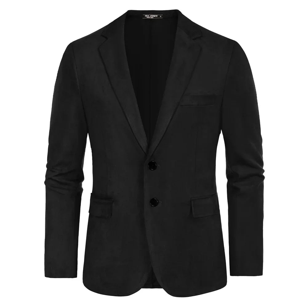 Blazer Masculino em Camurça Luzatti LZ029, modelagem refinada, tecido premium e acabamento sofisticado para um visual elegante e confortável.