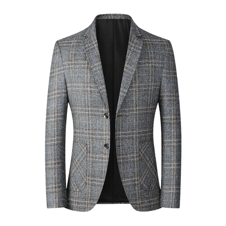 Blazer Masculino Slim Fit Luzatti LZ028, modelagem moderna, tecido elástico premium e caimento refinado para um visual sofisticado.