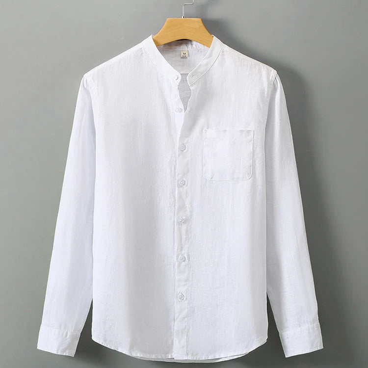 Camisa de Linho Masculina Luzatti LZ001, modelagem refinada, tecido nobre e acabamento sofisticado para um visual elegante e confortável.