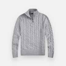 Suéter Masculino em Tricot Luzatti LZ018, design refinado, meio zíper e acabamento premium para um visual sofisticado e confortável.